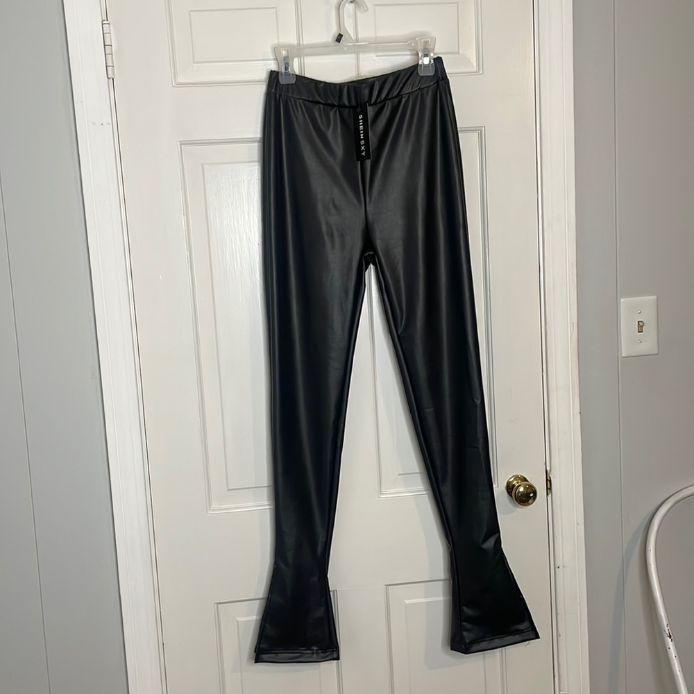 SHEIN leather leggings